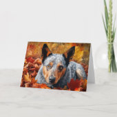 オーストラリア牛の紅葉秋インスパイア カード (正面)