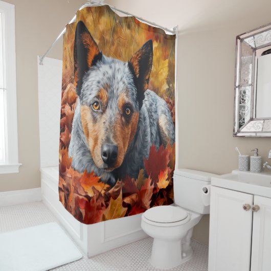オーストラリア牛の紅葉秋インスパイア シャワーカーテン (インサイチュ)