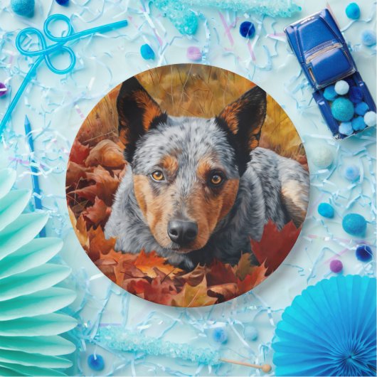 オーストラリア牛の紅葉秋インスパイア ペーパープレート (パーティー)