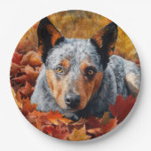 オーストラリア牛の紅葉秋インスパイア ペーパープレート (正面)