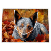 オーストラリア牛の紅葉秋インスパイア ラージペーパーバッグ (正面)