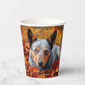 オーストラリア牛の紅葉秋インスパイア 紙コップ (正面)