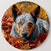 オーストラリア牛の紅葉秋インスパイア 缶バッジ (正面)