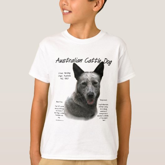 オーストラリア牛の青い犬の歴史;青いACD Tシャツ (正面)