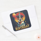 オーストラリア牛カラフル犬 スクエアシール (封筒)