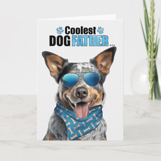 オーストラリア牛クール犬パパ父の日 シーズンカード (正面)