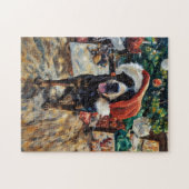 オーストラリア牛ドッグクリスマスパズル ジグソーパズル (横)