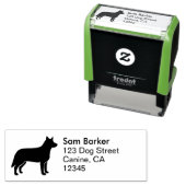 オーストラリア牛ドッグシルエット差出人住所 セルフインキングスタンプ (インサイチュ)