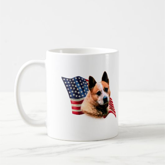 オーストラリア牛犬国旗 コーヒーマグカップ (左)