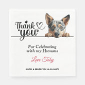 オーストラリア牛結婚犬のカクテル スタンダードランチョンナプキン (正面)