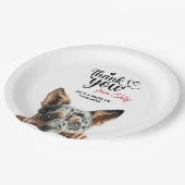 オーストラリア牛結婚犬のカクテル ペーパープレート (アングル)