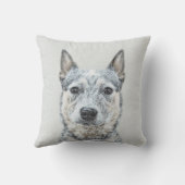 オーストラリア牛絵画犬の犬 – かわいいオリジナルアート クッション (裏面)