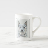 オーストラリア牛絵画犬の犬 – かわいいオリジナルアート ボーンチャイナマグカップ (右)