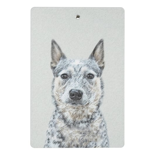 オーストラリア牛絵画犬の犬 – かわいいオリジナルアート ミニクリップボード (裏面)