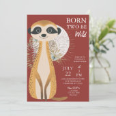 オーストラリア生まれサファリーツビーワイルド誕生日 招待状 (スタンド正面)