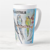 オーストラリア産かわいいバギー水彩鳥 カフェラテマグ (右アングル)