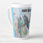 オーストラリア産かわいいバギー水彩鳥 カフェラテマグ (左アングル)