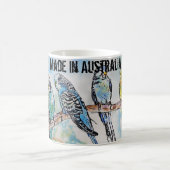オーストラリア産かわいいバギー水彩鳥 コーヒーマグカップ (中央)