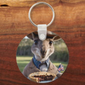 オーストラリア産のカンガルー好きオーストラリア産の肉パイ キーホルダー (正面)
