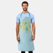 オーストラリア産のガラガラの花 エプロン (着用した状態)