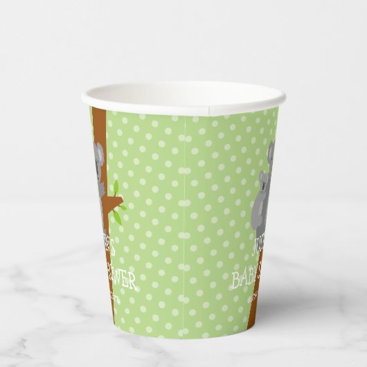 オーストラリア産のコアラは酔っ払ったベビーシャワーカップ 紙コップ (右)