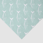 オーストラリア産のサケの魚が水色で白く 薄葉紙 (詳細)