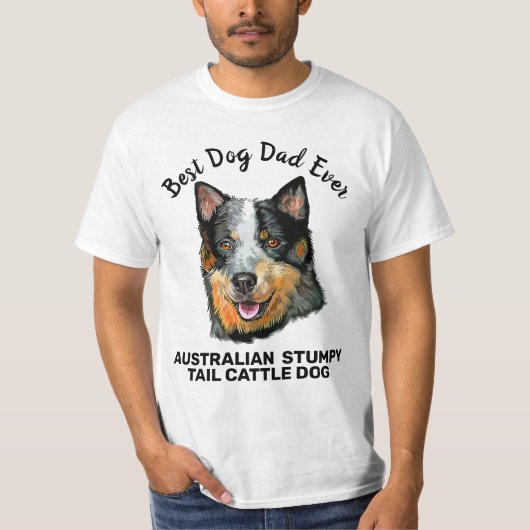 オーストラリア産のツツツボの尻尾最高の牛の犬のパパ Tシャツ (正面)