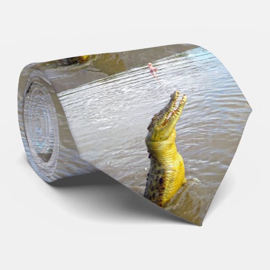 オーストラリア産のワニがめがけて ネクタイ (ロール)