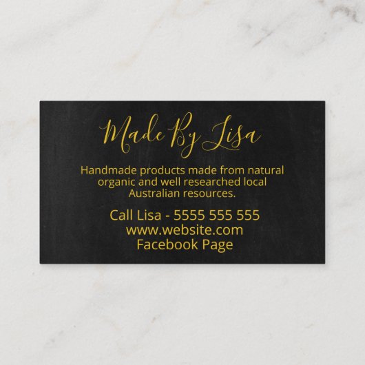 オーストラリア産の先住民の花 名刺 (裏面)