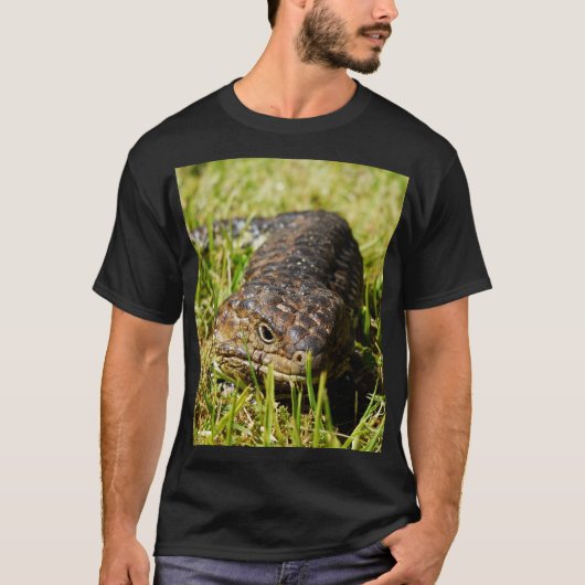 オーストラリア産の青トカゲ Tシャツ (正面)