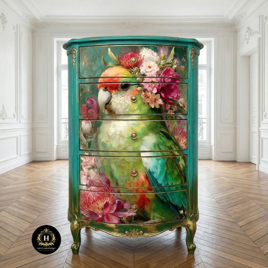 オーストラリア産オウム先住民フローラクラウンデクページ 薄葉紙