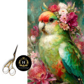 オーストラリア産オウム先住民フローラクラウンデクページ 薄葉紙