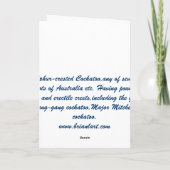 オーストラリア産オウム カード (裏面)