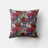 オーストラリア産クリムゾンローゼルとワイルドフラワーパターン クッション (裏面)