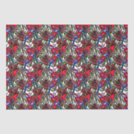 オーストラリア産クリムゾンローゼルとワイルドフラワーパターン 薄葉紙