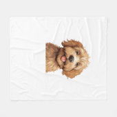 オーストラリア産ラブラドール フリースブランケット (正面(横))