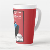 オーストラリア移民ヴィンテージ芸術 カフェラテマグ (右アングル)