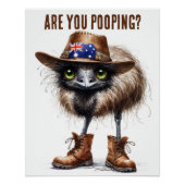 オーストラリア笑わされるのEmuナチュラルブラウンバスルーム ポスター (正面)