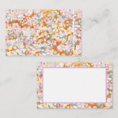 オーストラリア紙デイジー野花 名刺 (正面/裏面)