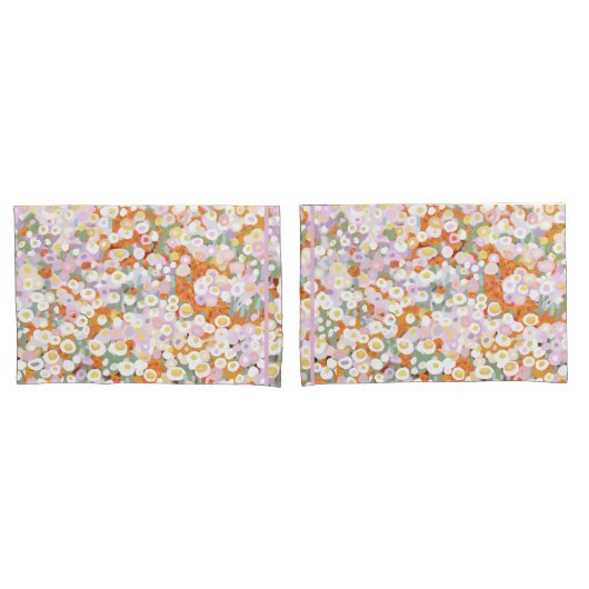 オーストラリア紙デイジー野花 枕カバー (フロントセット)