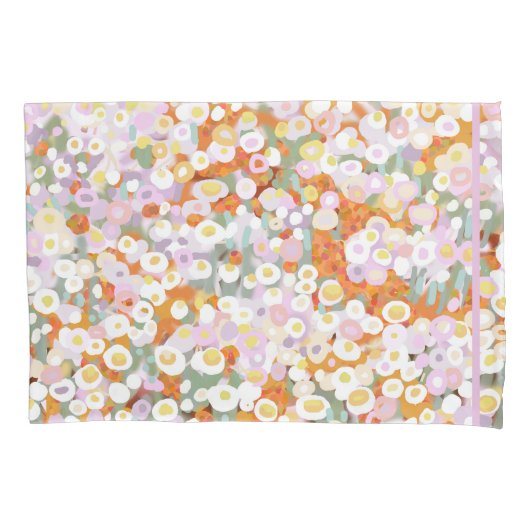 オーストラリア紙デイジー野花 枕カバー (正面左)