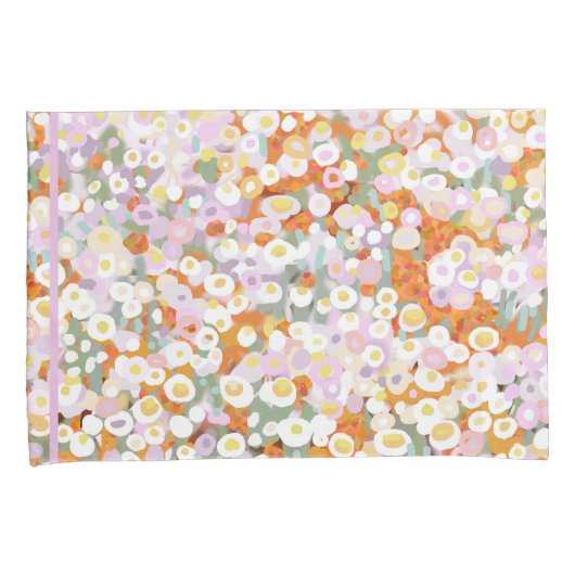 オーストラリア紙デイジー野花 枕カバー (正面右)