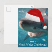 オーストラリア素晴らしに白いクリスマスおもしろいサメがいる ポストカード (正面/裏面)