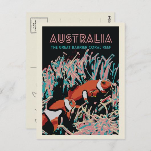 オーストラリア素晴らしのバリアコーラルリーフ ポストカード (正面/裏面)