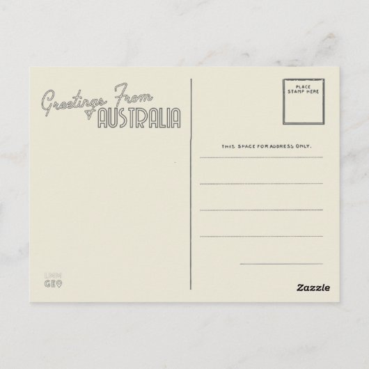 オーストラリア素晴らしのバリアコーラルリーフ ポストカード (裏面)