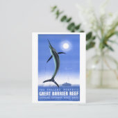 オーストラリア素晴らしバリアコーラルリーフヴィンテージポスター ポストカード (スタンド正面)