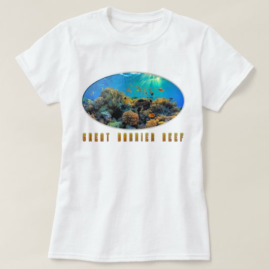 オーストラリア素晴らしバリアリーフスタイル Tシャツ (デザイン正面)