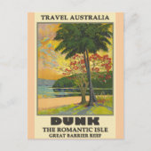オーストラリア素晴らしバリアリーフヴィンテージ旅行ポスター ポストカード (正面)