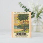 オーストラリア素晴らしバリアリーフヴィンテージ旅行ポスター ポストカード (スタンド正面)