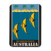 オーストラリア素晴らしバリアリーフヴィンテージ旅行ポスター マグネット (縦)